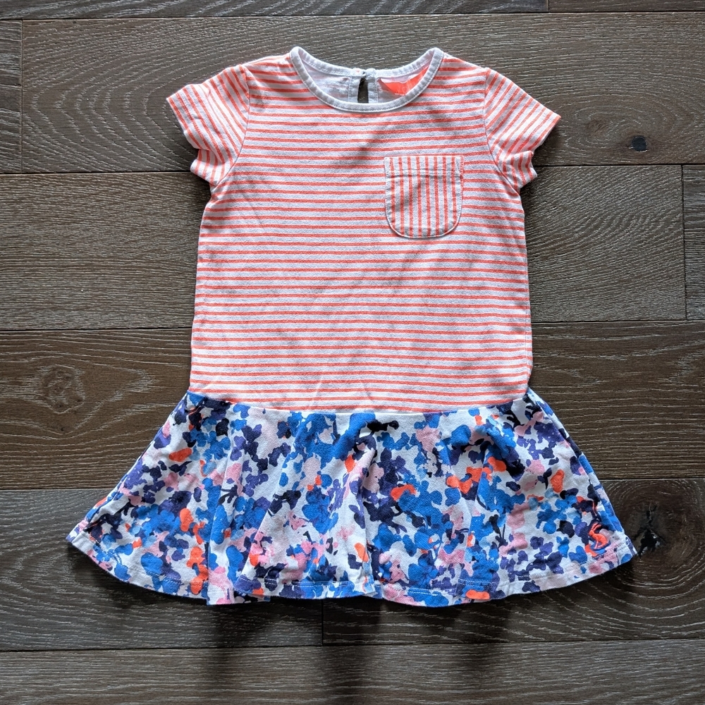 Joules Toddler Stripe Floral Dress Size 12-18 Months